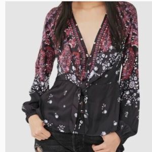 Free People Run Free Blouse L